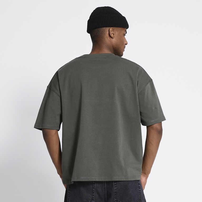 Heavy boxy tee "Mikael" Dark Green